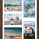 Vittanly 11x14 Collage Picture Frame, Displays 5Pcs 4x6 Pictures, Brown | Picture Frame Collage for 5Pcs 4x6 Photos with Mat, MDF Photo Frames with Plexiglass, Horizontal or Vertical Display