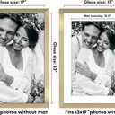 Americanflat 17x23 Picture Frame with Polished Plexiglass - Use as 13x19 Frame with Mat or Display 17x23 Photo Without Mat - Hudson Collection - Wide Picture Frames for Wall Display - Gold