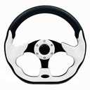 12.5 Inch White Golf Cart Steering Wheel for Golf Cart Club Car DS and Precedent EZGO RXV & TXT, Yamaha Golf Car Accessories