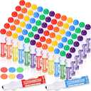 Crtiin 72 Pack Mixed Colors Set of Bingo Daubers Dot Markers Bingo Supplies in 6 Colors Art Markers Paint Craft Ideal for Art and Crafts Painting Supplies Drawing Coloring Class Gift