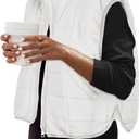 Zeagoo Womens Puffer Vest Ladies Sleeveless Zip Up Outerwear Warm Puffer Lightweight Down all Winter Jackets Coats 2025 (Large, White)