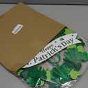 12.6 Inch St Patricks Day Wreath for Front Door, Wooden Shamrock Wreath with 3D Layered Design, St Patricks Day Indoor Outdoor Home Wall Decorations for Irish Party