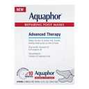 Aquaphor Repairing Foot Masks, Moisturizing Socks for Dry Feet, Hydrating Foot Care Treatment with Avocado Oil and Shea Butter, Pack of 6