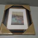 AUEAR, 9x12 Picture Frame for 6x8 Photo With Mat or 9x12 Prints Without Mat, Vintage Style, Wall Mounting (Black and Ornate Gold)