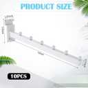 Zonon 10 Pcs 6 Ball Gridwall Waterfall Hooks 12 Inch Gridwall Clothes Hanger Grid Wall Waterfall Faceout Hooks Grid Wall Accessories for Garment Displaying Retail Shirt Home Garage, White