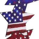 4th of July Hanging Door Sign Wooden Double Sided Patriotic Door Hanger Fourth of July Patriotic Stars USA Stars Porch Signs Independence Day Wall Hanging Memorial Day Hanger for Home Decor