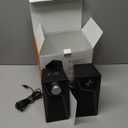 Nylavee Computer Speakers, PC Speakers with 6 Lighting Modes, USB Powered Computer Speakers for Desktop PC with 2 Bass-Boost Ports, 2 Speaker Units, and 3.5mm Aux-in for PC, Laptop, Monitor, Gaming (Black)