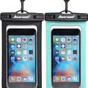 Hiearcool Waterproof Phone Pouch, IPX8 Waterproof Phone Case for iPhone 17/16/15/14 Pro Max, Cell Phone Dry Bag for Beach & Cruise Essentials, Touch Screen, Lanyard Included, 2 Pack (Fits Up to 8.9”)