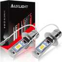 AUXLIGHT H3 LED Fog Light DRL Bulbs, 3000 Lumens Extremely Bright Bulbs Replacement for Cars, Trucks, Golden Yellow