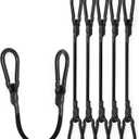 4 Inch Short Small Bungee Cords with Carabiner Hooks, 8 Pcs Black Mini UV Resistant Bungee Straps with Superior Elasticity Thai Latex, Great for Cargo, Bike, Kayak Boat, Luggage, etc