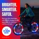 Activ Life 2-Tire Pack LED Bike Wheel Lights with Batteries Included, Get 100% Brighter and Visible from All Angles for Ultimate Safety and Style
