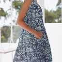 nclook Womens 2025 Summer Casual Dress Sweet Cute V Neck Sleeveless Mini Dresses with Pockets (XXL)