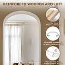 2 Pcs Wooden Doorway Arch Kit for Drywall, DIY Rounded & Half Circle Door Frame Kit, Easy Home Renovation Interior Archway Decor for Living Room & Entryway