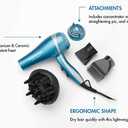 BaBylissPRO Nano Titanium 2000-Watt Blow Dryer with Concentrator Nozzle, Professional Grade Ionic Corded Styling Tool for Hair