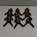 RELBRO Spring Clamps, 4.5 Inch Large Plastic Clips for Balloon Arch Backdrop Craft Decoration, Heavy Duty, Black, 9 Pcs