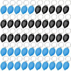 Mini UV LED Keychain Flashlight, Tiny Flashlight,Ultra Bright Light Key Ring Flashlight, 12 Lumen Portable Light Battery Powered with Key Ring for Outdoor Activities and Emergency Lightning (50PCS)