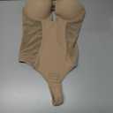 Women Backless Shapewear bodysuit Tummy Control Shaping Bodysuit with Built-In Bra Plunge U Neck Body Shaper for Wedding Party
 M