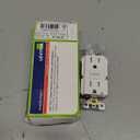 Leviton GFCI Outlet, 15 Amp, Self Test, Tamper-Resistant with LED Indicator Light, Protection from Electric Shock and Electrocution, GFTR1-W, White