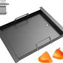 Half Size Griddle Insert for Blaze Grills 3, 4, 5 Burner Natural Gas Grill, Carbon Steel Flat Top Griddle Plate for Summerset Sizzler 32" & 40" and AOG 24'' T Series, RCS 32" Grill, 17.9''L x 14.5''W