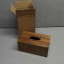 ALELION Rectangular Tissue Box Cover for 120, 160 Count Box - Acacia Wood Rectangle Tissue Box Holder - Decorative Facial Cube Tissue Box Cover for Tabletop Night Stands Bathroom Office