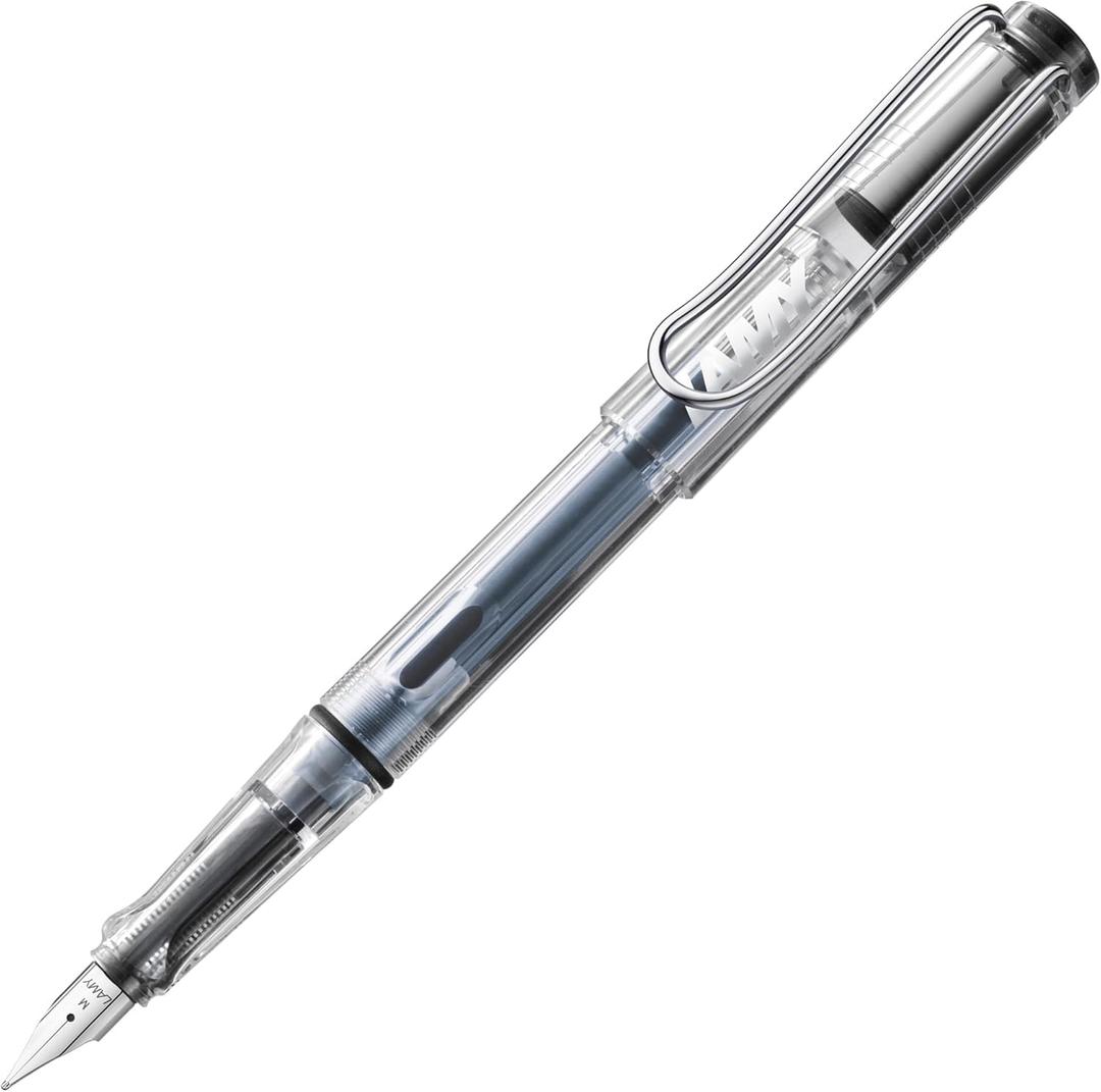 LAMY SAFARI VISTA - FOUNTAIN PEN WITH ERGONOMIC GRIP & POLISHED STEEL NIB IN SIZE M - IDEAL FOR WRITING & CALLIGRAPHY - INCLUDES LAMY T 10 BLUE CARTRIDGE - RIGHT-HANDED.