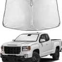 EcoNour Windshield Sunshade Compatible for GMC Canyon 2015-2020 2021 2022, Sun Visor for Front Windshield & Window Sun Shade Cover, UV Heat Blocker & Protector, Car Accessories