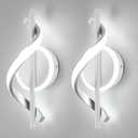 LED Wall Sconces Sets of 2, 12W LED Wall Lights, Modern Spiral Wall Sconces, Wall Lamps for Living Room, 6000K Cold White Wall Mount Light Fixture for Stairs Living Room Bedroom Aisle Hallway
