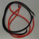 4 AWG Battery Cable 6FT 4 Gauge Pure Copper Battery Inverter Cables with 3/8 in Lugs Both Ends Power Inverter Wire Set for Automotive Solar Power Inverter Marine Boat RV Car Motorcycle (6FT)