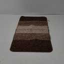 Arotive Bathroom Rug  Soft Absorbent Microfiber Bath Mats and U-Shaped Contour Toilet Rug, Non-Slip Machine Washable Dry Bath Mats for Bathroom, 17x30 Brown