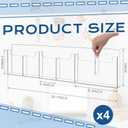 Sherr 4 Pcs Acrylic Brochure Holder Wall Mount with Removable Adjustable Dividers, 6/ 3 Pockets Large Capacity Literature Display Stand for 4''x 9'', 8.5''x11'' Pamphlets, 26.7''x7'' for Office Hotel