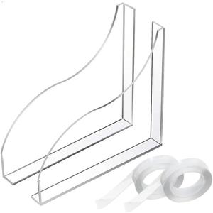 2 Pcs Bathroom Shower Splash Guard for Tub, Bathtub Water Guards, Shower Water Guard for Bathtub Shower Guards Removable, Bathtub Water Splash Guards Corner Guards to Keep Water in Shower Bath