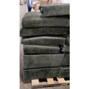 KEIKI 111" Cloud Couch Sofa with Storage & Deep Seat, Modern 3-Seater Sofa Bed W/Comfy Pillows, Chenille Upholstered Cushion Seating for Apartment Office Living Room, Easy Assembly, Green