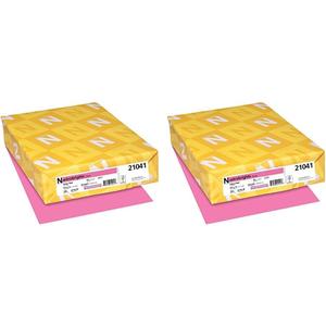 Astrobrights Colored Card Stock, Bright Color Cover Paper, 8 1/2" x 11", FSC Certified, 65 Lb, Pulsar Pink, Pack of 500 Sheets (250 Count (Pack of 2))
