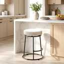 FREKEN Counter Height Bar Stools Set of 1, Swivel Upholstered Bar Chairs