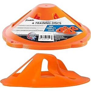 Franklin Sports unisex adult teen Discs football cones and pylons, orange, Orange US 3Pack
