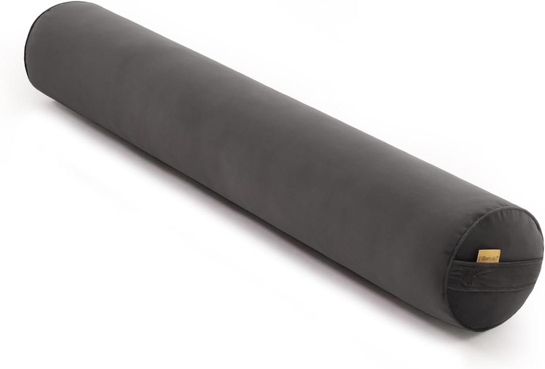 Body Pillow for Adults,Long Round Pillow,Big Cylindrical Pillow,Large Full Bolster Pillows for Side Sleepers (Steel Gray, 47.24"*7.87")