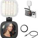 Magnetic Selfie Light for iPhone, 5 Color Extendable Phone Light with Mirror,360 Folding LED Fill Light for TikTok/Photo/Video/Makeup, Compatible with iPhone16/15/14/13/12 Series