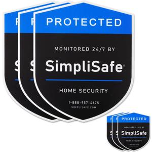 3PCS Yard Sign Compatible for SimpliSafe Home Security System, and 3PCS Door/ Window Stickers - Home Security Alarm Decal for Simpli-Safe, Durable and Waterproof