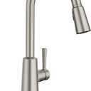 Moen Riley Spot Resist Stainless One-Handle Modern Pulldown Kitchen Faucet Featuring Power Clean and Reflex Docking System for the Spray Head, 7402SRS