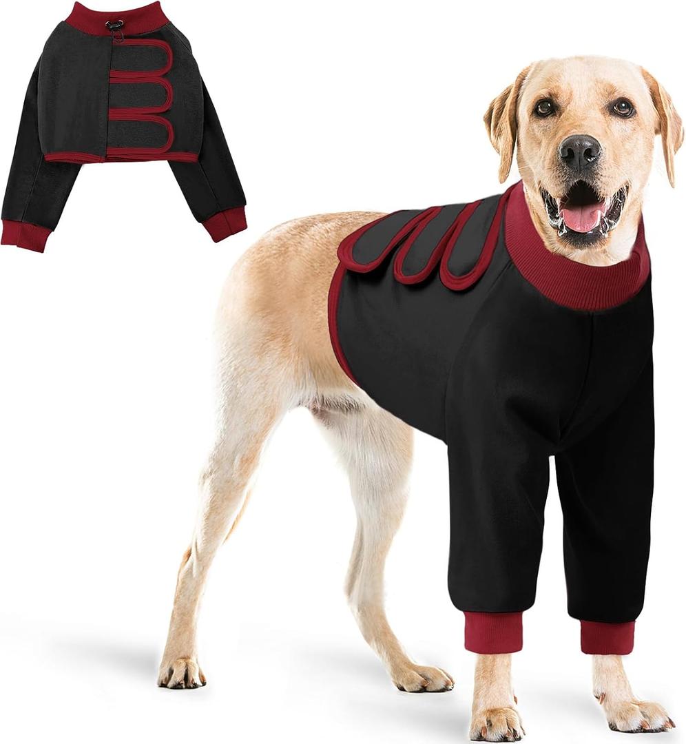 AOFITEE Dog Recovery Suit for Front Legs, Breathable Leg Sleeve Right Left Thigh, Anti-Licking Wounds Sleeves Dog Elbow Brace Protector, Leg Cover for Joint Pain Great Cone Alternative Black 2XL (2XL(Chest Girth:30.3-25.0))