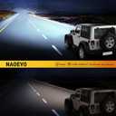 NAOEVO 12 Inch LED Light Bar and 4PCS 4 Inch LED Pod Lights, 54000LM LED Fog/Driving/Off Road Lights, Triple Row Spot Flood Combo LED Light Bar for Truck Car UTV ATV Boat