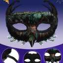 Jenaai 2 Pcs Halloween Masquerade Feather Mask Women Venetian Carnival Animal Masquerade Bird Mask Halloween Costume Cosplay(Peacock)