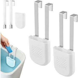 2 x 2Pcs Toilet Tank Cleaning Tablet Holder, Hanging Toilet Bowl Tablet Holders, Bathroom Accessories for Inside Tank