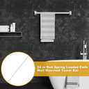 Showingo Towel Bar Replacement Rod 24 Inches Adjustable Spring End Wall Mount Replacement Towel Bar for Ceramic Holder Bathroom Kitchen Towels Bars Storage (White Towel Holder) (1PC)