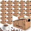 20 Pack Disposable Coffee Box Dispensers 96 oz Insulated Portable Coffee Carrier Containers with Handle for Parties Catering Liquid Carrier