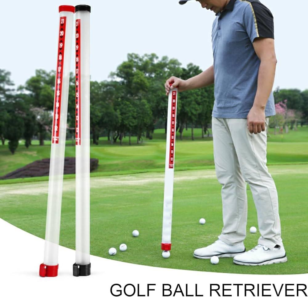 Golf Ball Retriever Picker Collector: Plastic with Retrievers Collector Grabber Picker Pick Up Sucker Tool, Hold Up to 21 Ball Retriever Tool Golf Golf Ball Collector