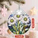 Christmas Ornaments: Stained Glass Ornament, Birth Flower Ornament, Christmas Tree Ornaments & Xmas Tree Decorations Exquisite Holiday Decor, Birth Flower Gifts Perfect Holiday & Xmas Gifts - Apr