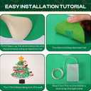 TOBEHIGHER 3Ft DIY Felt Christmas Tree for Kids, 29pcs Detachable Ornaments Toddler Wall Hanging Christmas Tree with String Light (Batteries not Included) (Small, Three layers of snow edge)