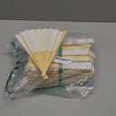 50pcs Paper Fans Handheld Folding Fans Bulk Fans for Line Dancing Bulk White Wedding Fans Folding Fans Handheld for Guest Dancing Party DIY Craft Photo Props Wall Decoration