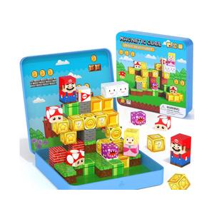 Mini Magnetic Blocks - 49 PCS Travel Magnet Building Blocks for Toddlers - STEM Educational Magnetic Building Toys with Portable Iron Box for Kids Ages 3-8 Boys & Girls